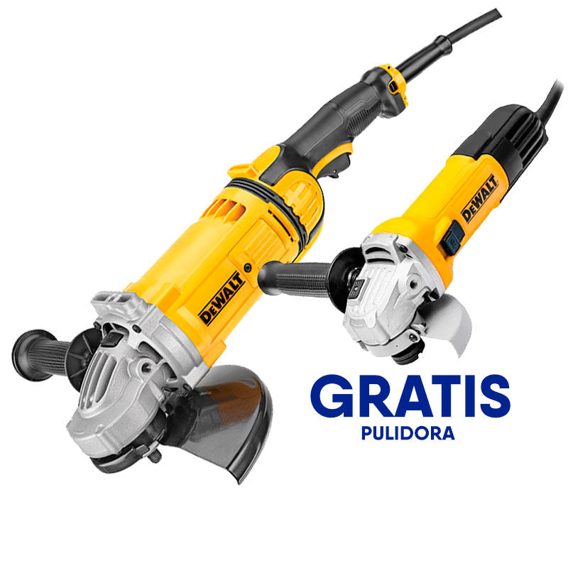[DWE4559-750] -Combo De 2 Pulidoras/Esmeriladoras, 1 De 9 Pulg Dwe4559-B3, 2400 Watts Y 1 De 4 1/2, Dwe750-B3 750 Watts. Marca Dewalt