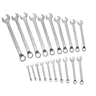 [85-783LA] -Juego 20 Llaves Combinadas, 1/4, 5/16, 3/8, 7/16, 1/2, 9/16, 5/8, 11/16, 3/4 Y 7/8 Pulg Y De 8 A 18 Mm. Marca Stanley
