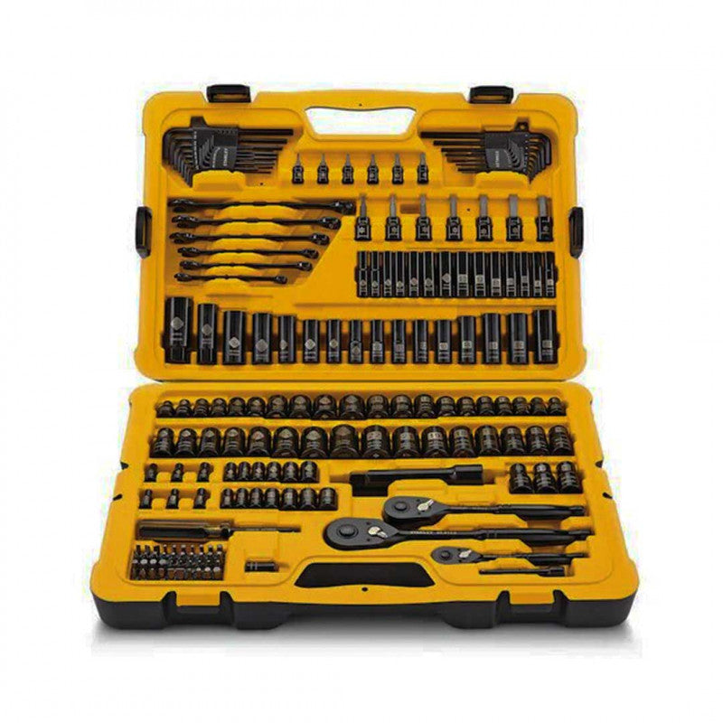 [STMT71662-LA] -Juego De 183 Herramientas Mecanicas, Cr-V Cromo Negro Copas, Ratchets, Llaves, Extensiones, Puntas, Adaptadores. Stanley