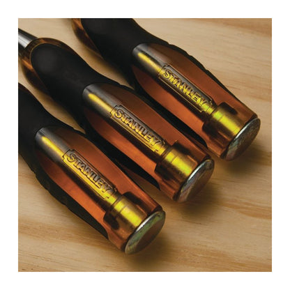 [16-970] -Juego De 3 Formones Fatmax, 1/2, 3/4 Y 1 Pulgadas Ancho De Hoja, 12, 18 Y 25 Milimetros . Marca Stanley