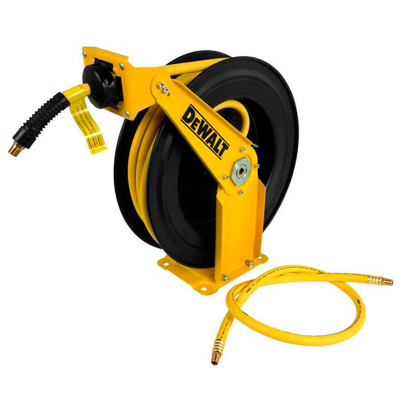 [DXCM024-0343]-MANGUERA DE CAUCHO CON CARRETE RETRACTIL DE 50 PIES X 3/8 PLG. PARA COMPRESOR, PRESION MAXIMA 300 PSI. DEWALT