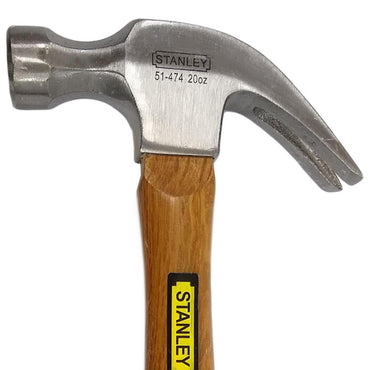 [51-474] -Martillo Mango De Madera, Cabeza Octagonal, Tipo Curvo, 20 Onzas 568 Gramos. Marca Stanley
