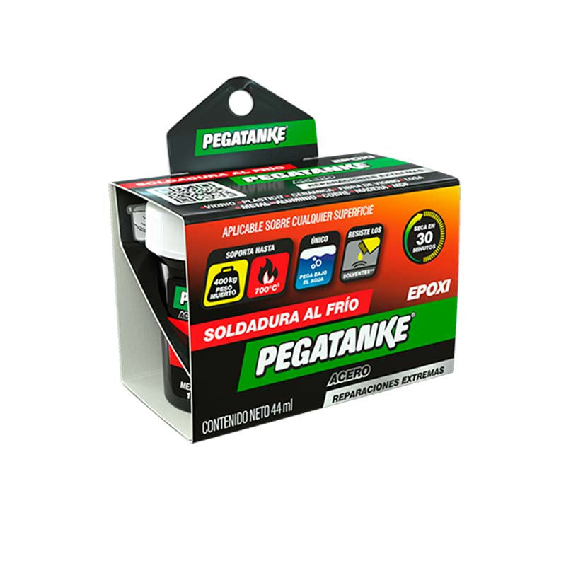 PEGAMENTO EPOXICO ACERO, 44 ML, PARA REPARACIONES EXTREMAS EN LA INDUSTRIA, PEGA BAJO AGUA. PEGATANKE