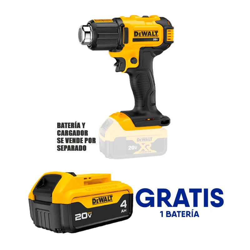 [DCE530B-OF1] -Pistola De Calor Inalambrica 20v, Temperatura 530/288 Grados, Gratis Bateria. (Bare Tool). Dewalt