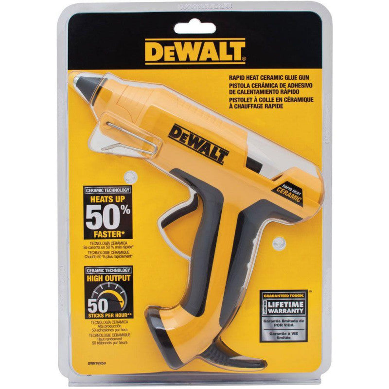 [DWHTGR50] -Pistola De Silicon De 50 Watts, Punta De Ceramica, Uso Pesado, Calentamiento Rapido. Dewalt