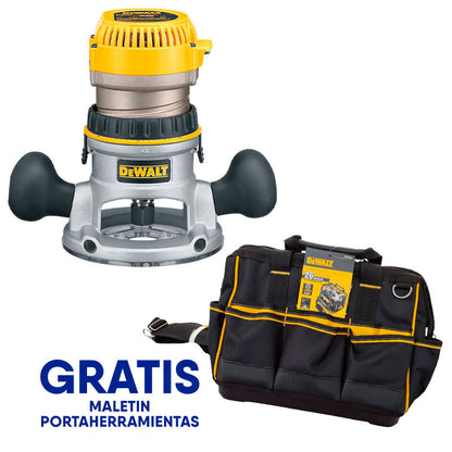 ROUTER DE BASE FIJA, MOTOR 1-3/4 HP, 24,500 RPM, GRATIS BOLSO PORTA HERRAMIENTAS DWST83489-LA. DEWALT
