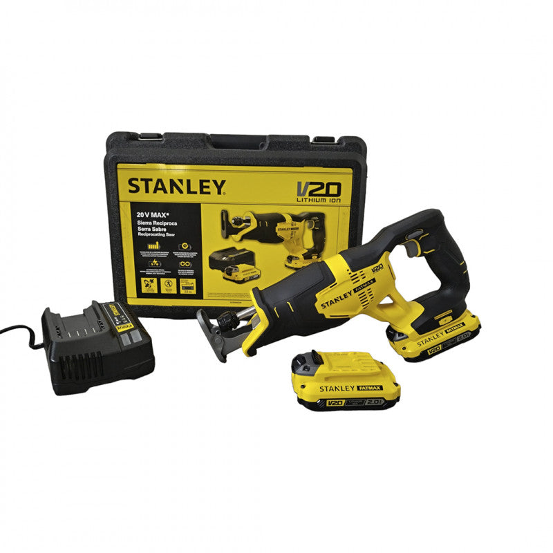 [SCR300D2K-B3]-SIERRA SABLE/RECIPROCANTE, INALAMBRICA, MOTOR SIN CARBONES, 20V, VELOCIDAD VARIABLE, CON MALETA PLASTICA. MARCA STANLEY