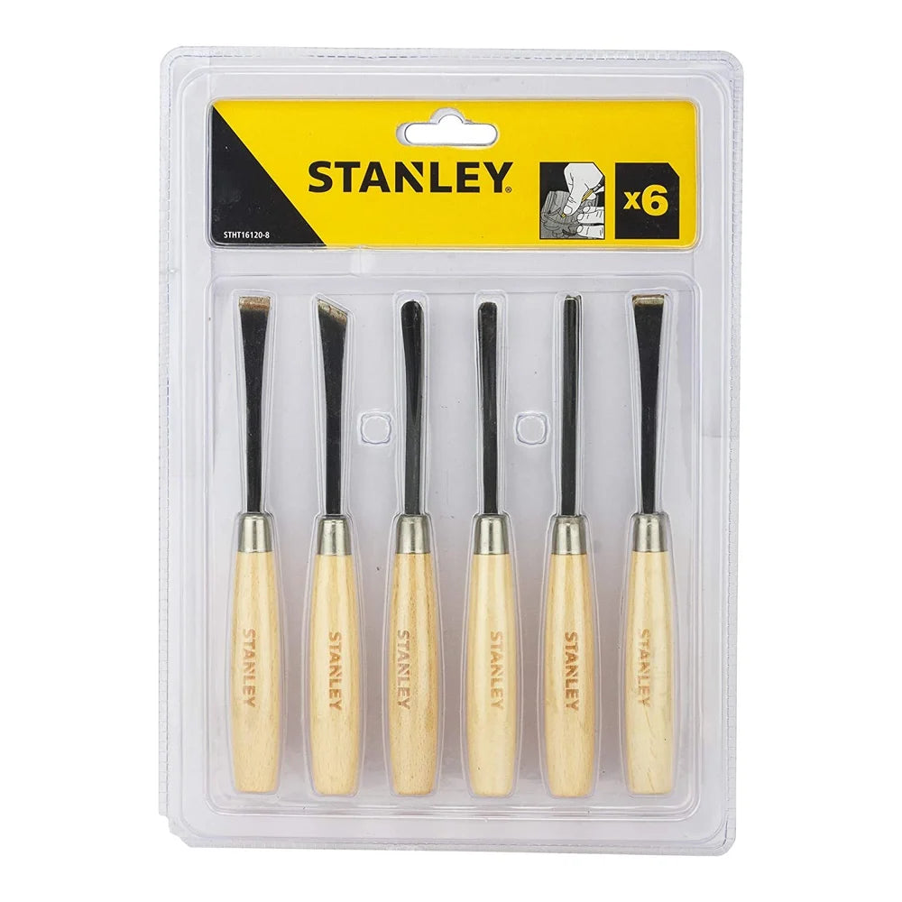 [16-120] -Juego 6 De Gubias, Para Tallado De Madera. Marca Stanley
