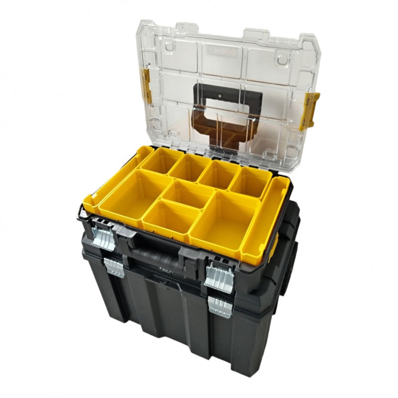 [DWST60404]-TORRE MOVIL MODULAR DE ALMACENAMIENTO, ORGANIZADOR CON TAPA TRANSPARENTE Y CAJA DE HERRAMIENTAS. MARCA DEWALT