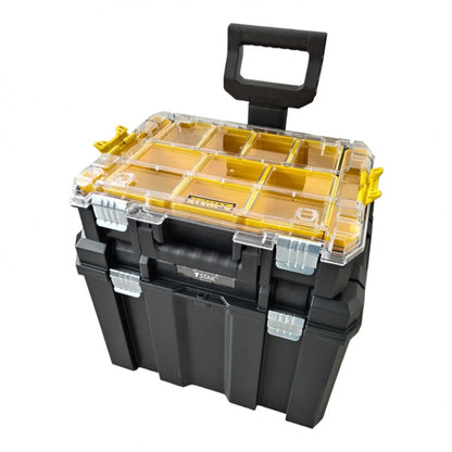 [DWST60404]-TORRE MOVIL MODULAR DE ALMACENAMIENTO, ORGANIZADOR CON TAPA TRANSPARENTE Y CAJA DE HERRAMIENTAS. MARCA DEWALT